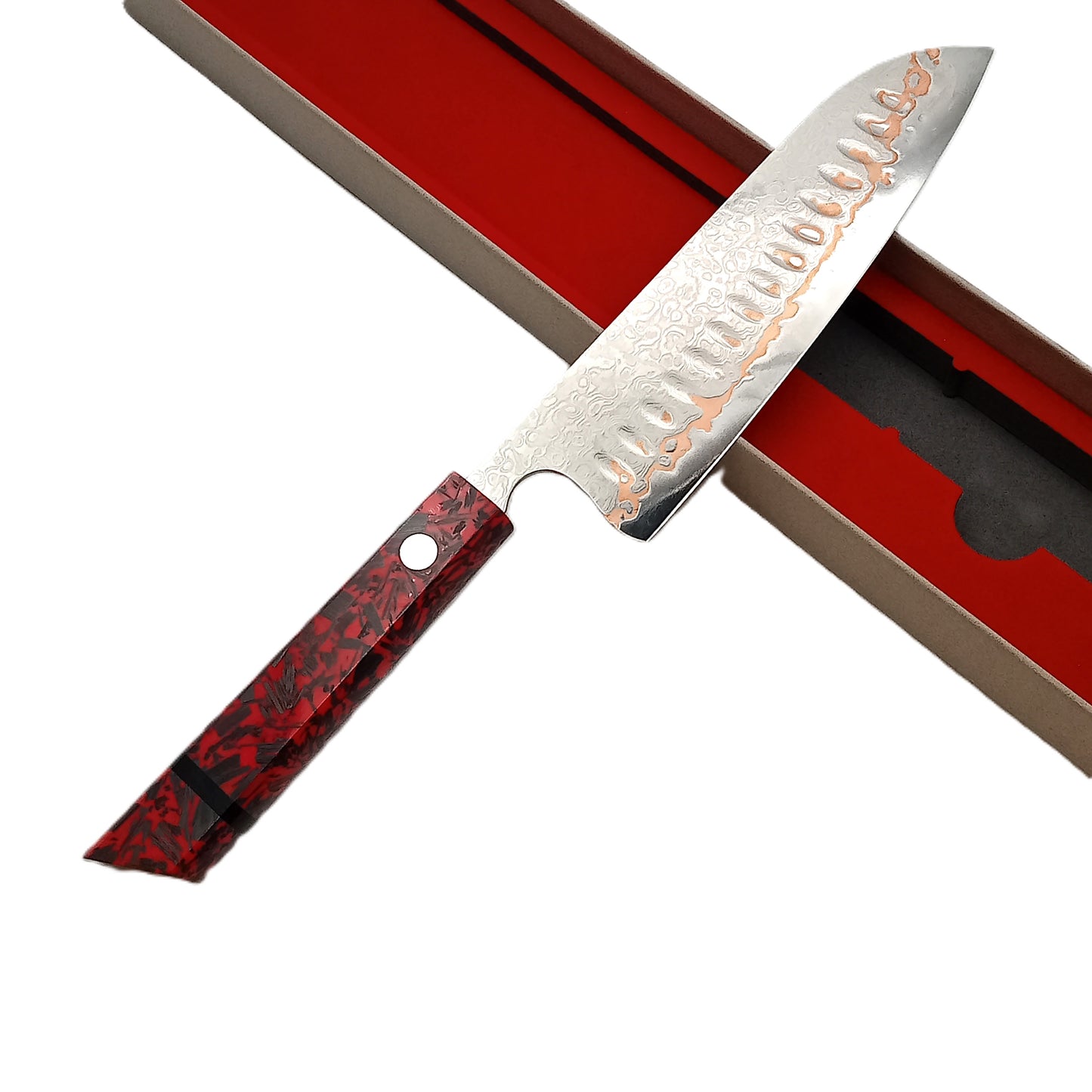 Copper Damascus Santoku