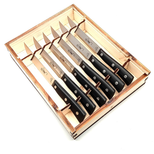 MaglioNero set 6 coltelli da tavola Pom