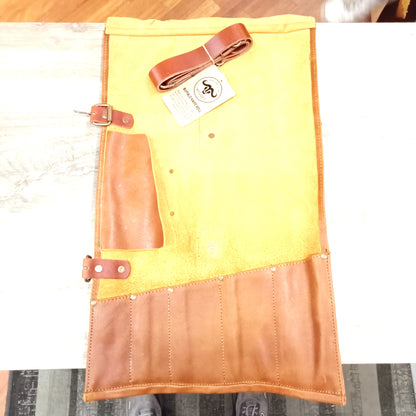 Borsa Porta Coltelli in cuoio 5posti