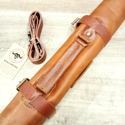 Borsa Porta Coltelli in cuoio 5posti