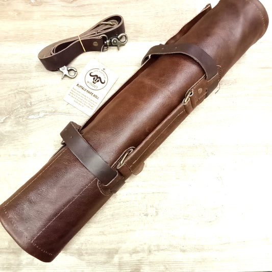 Borsa Porta Coltelli in cuoio 9posti