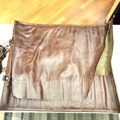 Borsa Porta Coltelli in cuoio 9posti