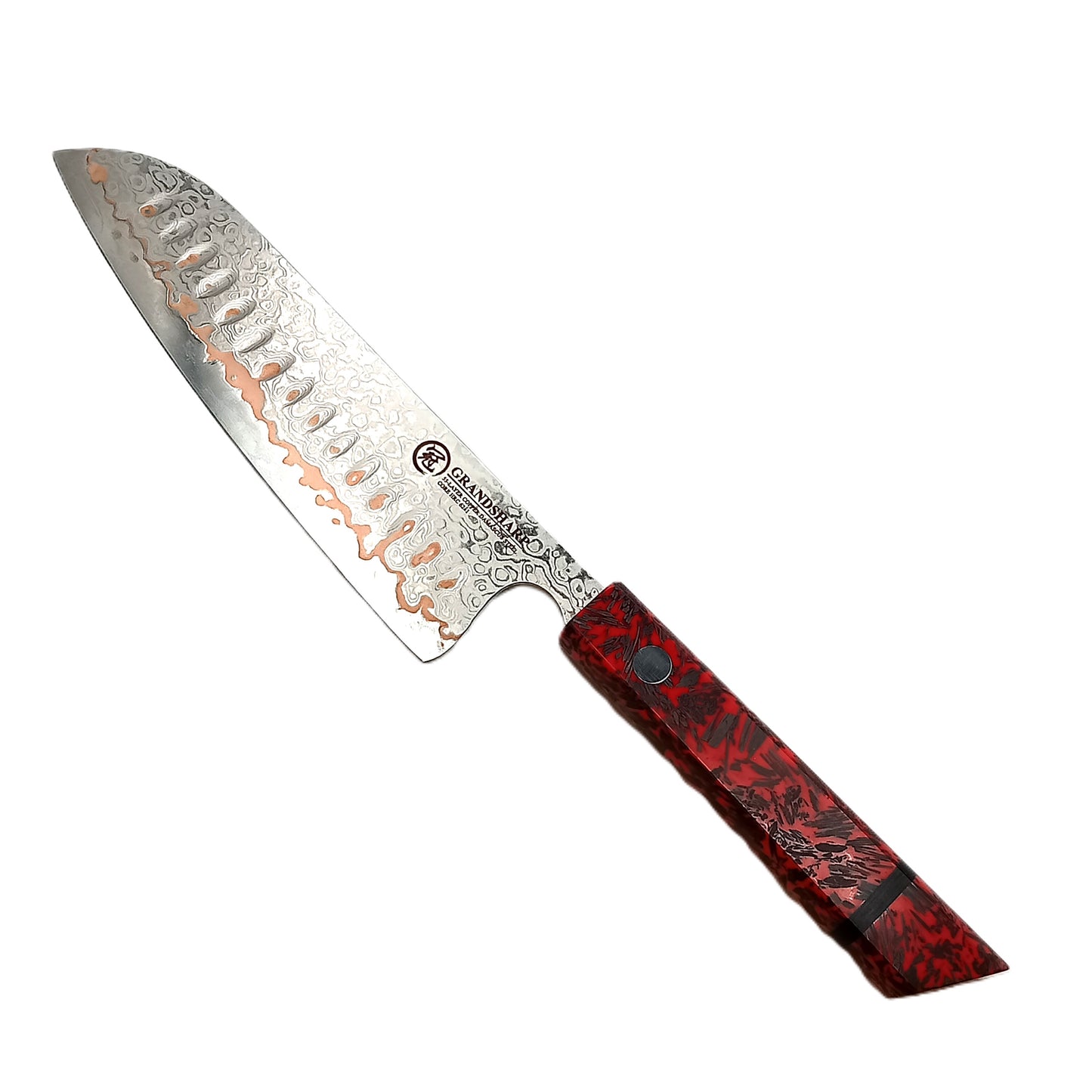 Copper Damascus Santoku